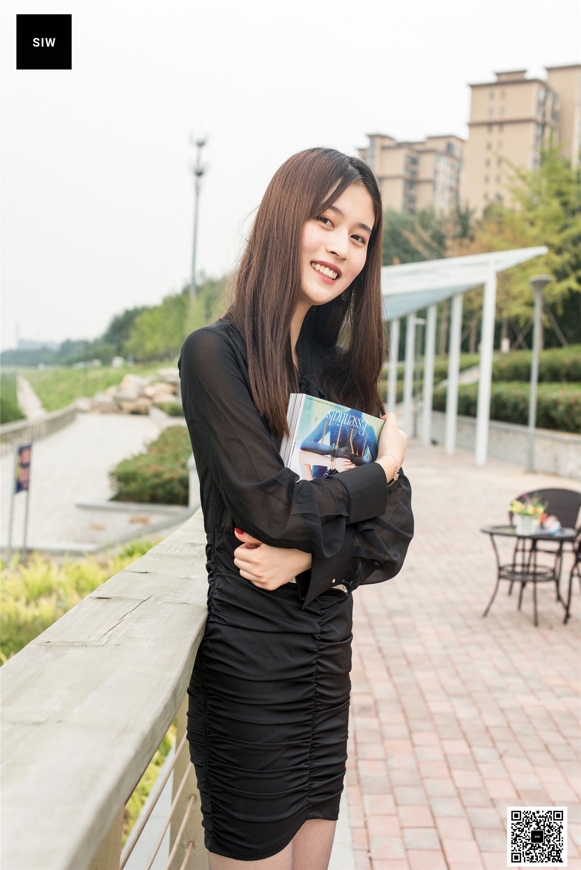 SIW Sven Media 049 Black tulle Long sleeve neck ribbon Dress - Zhen Zhen